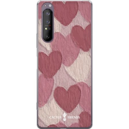 Yhteensopiva Puhelinkuori Sony Sony Xperia 1 II Cactus and Friends - Blush Paper Hearts
