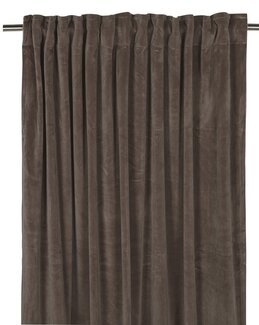 Yhdistelmänauhaverho Esther yksivärinen sametti 135x300 cm 2 kpl Ruskea