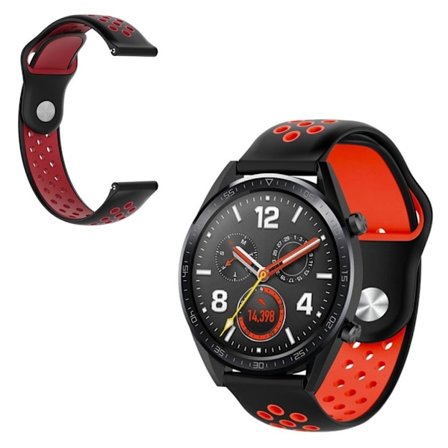 Garmin Forerunner 245 Music two-color silicone watch band - Black / Red