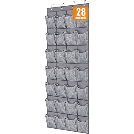 28 Store Lommer Over Dør Sko Oppbevaring Organiser Garderobe Skostativ Nett Henge Oppbevaring Sko Henger Holder Organiser