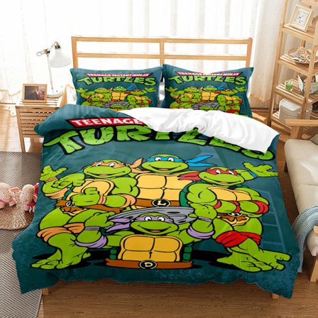 Ninja Turtles -sarjakuva 3D-painettu kolmiosainen vuodevaatesetti 200*200