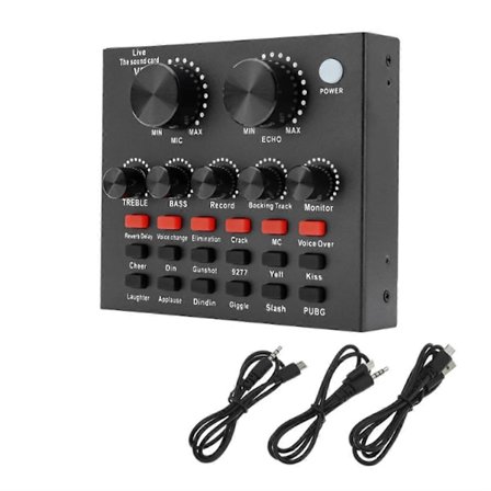 V8 Äänikortti Äänenvaihto Karaoke Kuulokemikrofoni Live Ulkoinen Äänikortti