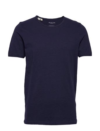 Slhmorgan Ss O-Neck Tee W T-shirts Short-sleeved Blå Selected Homme