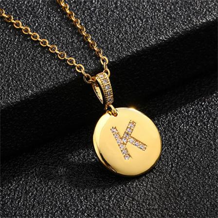 Kvinnor Flickor Inledande Brev Halsband Guld 26 Bokstäver Charm Neckl