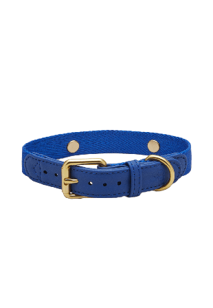 Barkalot Veganskt Läder Hundhalsband Hundtillbehör Blå S