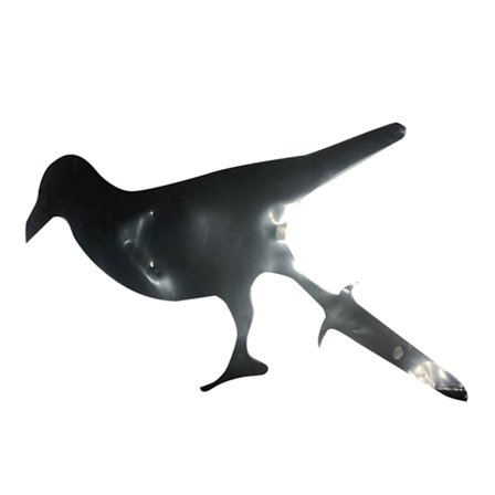 Kråkhäxa färgad solfångare svart fågel med månhalsband Dekorativt fönster vägghängande prydnad 15*20cm