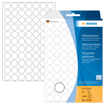 Etikett Herma Permanent Ø13mm