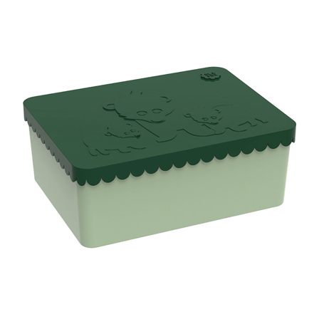 Blafre Matboks i plast treroms Bjørn, Mørkegrønn, 1 stk.