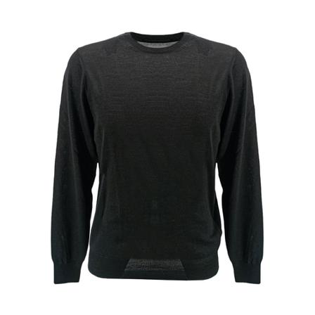 Tagliatore Round-neck Strik Sort, Herre Strik