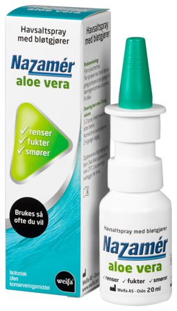Nazamer Aloe Vera saltvann nesespray 20 ml
