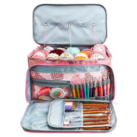 Sewing Needle and Sewing Accessories Storage Bag Wool Crochet Yarn Storage Bag Travel Suitcase Bags to Pack Products Organizer