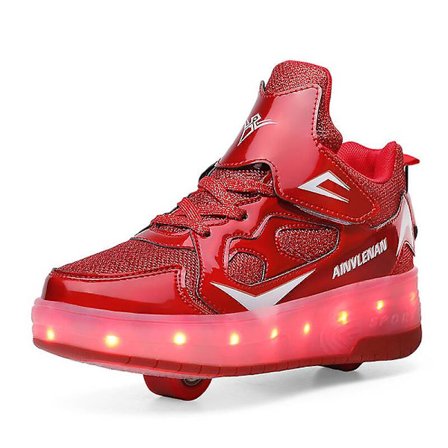 Barnsneakers Dubbelhjulsskor Led Light Shoes 623
