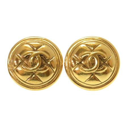 Chanel Vintage Pre-owned Earrings gul, Dam Vintage Smycken, Dam, Storlek: ONE SIZE
