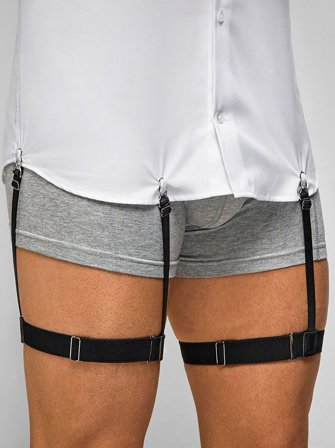 John Henric Men's Schwarzer Hemdhalter Size Onesize