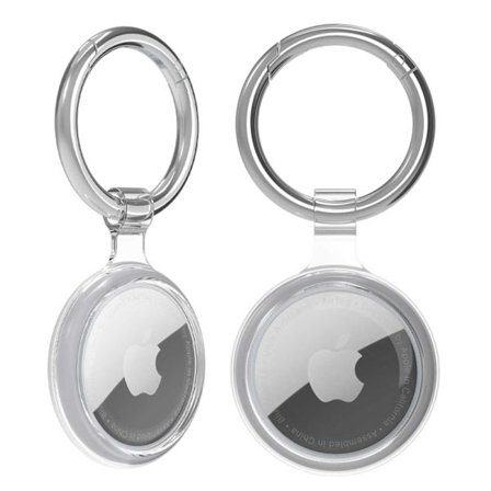 2-pack gjennomsiktig Apple Airtag Case 360 ​​Omfattende