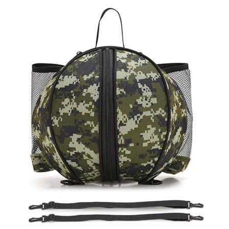 Basketväska Ball Ryggsäck GRÖN CAMO DUBBEL AXEL