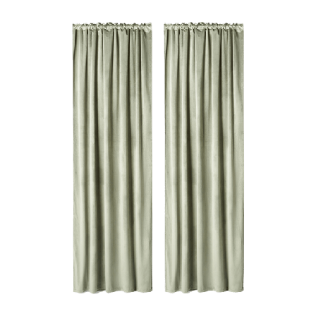 Åhléns Home Sammetsgardin SARA 140x250 cm, 2-pack Gardiner Grön
