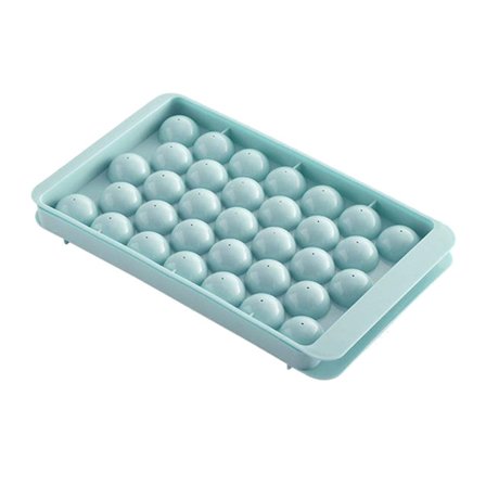 Genanvendelig isboldform i plast, rund isterningmaskine med lågdesign til kolde drikkevarer, cocktails, hurtigudløsende køkkenredskab