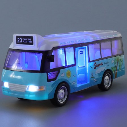 Skolebus Lyd Lys Tour Bus Model Boy Toy Diecasts Toy
