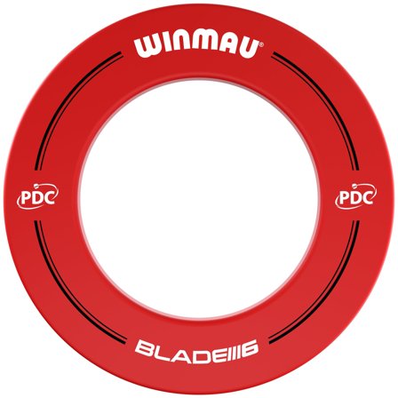 Winmau Blade 6 PDC Red Dartboard Surround,Professional Dartboard Surround for Bristle Boards,Home & Club Use,Red Plastic,1 pc