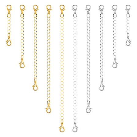10 st Kedjeförlängare för Halsband, Premium Smycken Armband Ankelförlängare