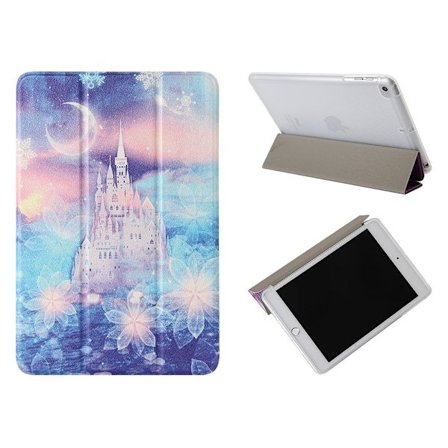 iPad Mini (2019) hållbar tri-fold mönster läder flip fodral - Castle