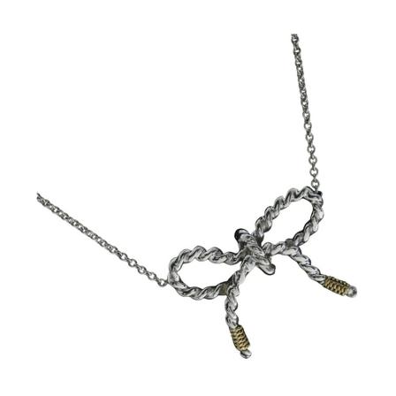 Tiffany & Co. Pre-owned, Ribbon Necklace Grijs, Dames, Maat:ONE Size