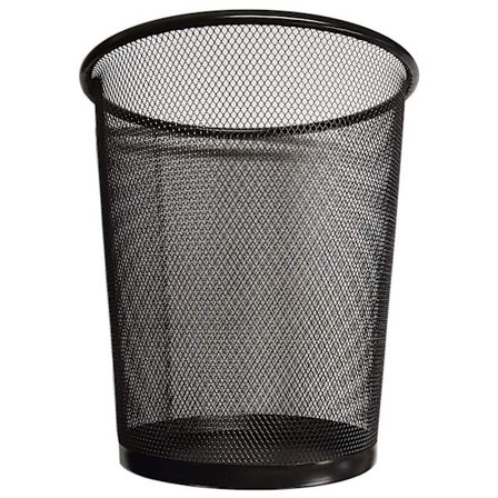 Rund Trådpapperskorg Soptunna för Badrum, Kök, Hemmakontor, Sovsal Trådpapperskorg Soptunna (Svart)