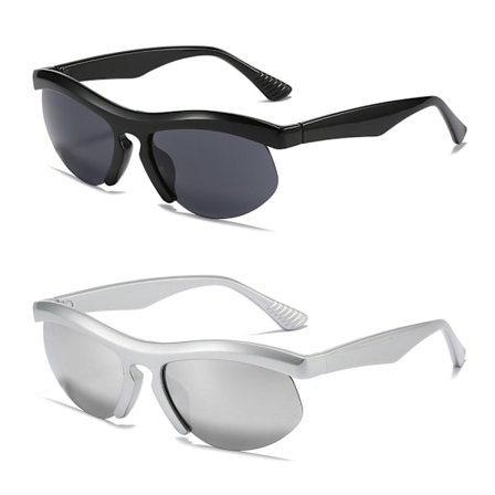 Punk Pilot solglasögon för kvinnor män Y2K solglasögon