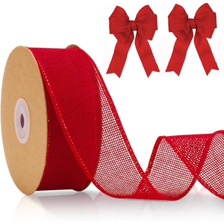 4 cm jutesnor med rød tråd: gavebånd til rosetter 10 m bånd til hobbyarbejde jute dekorativt bånd til julekrans gave