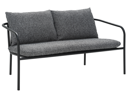 Brafab Bendt Soffa 2-sits Svart/Teddy Ant, Utemöbler