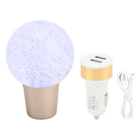 Universal Bilväxelknopp i Akrylkula, Färgrik Beröringsaktiverad Stämningsbelysning, Stor