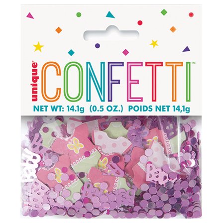 Konfetti babyshower lyserød