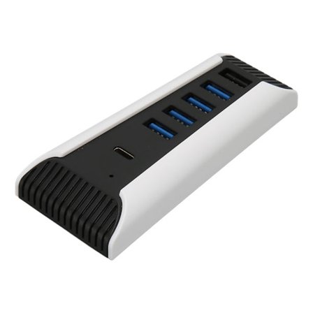 5-porttinen USB-nopea laajennushubi 4x USB 2.0 1x USB-pikalatausportti 1x USB C Plug and Play USB-hubi PS5:lle