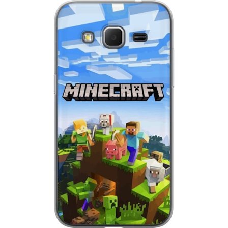 Kompatibelt Mobilskal till Samsung Samsung Galaxy Core Prime Minecraft Creeper block pixel retro spelande