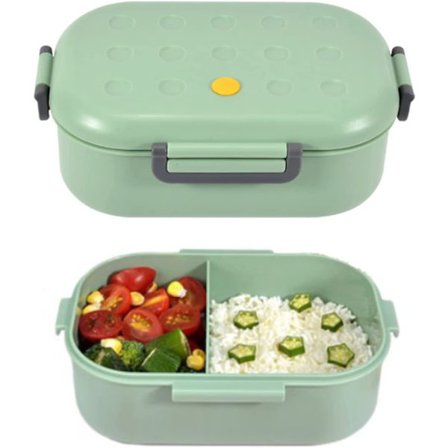 Lunchboks, 1000ml 2 roms Bentoboks, forseglet lekkasjesikker