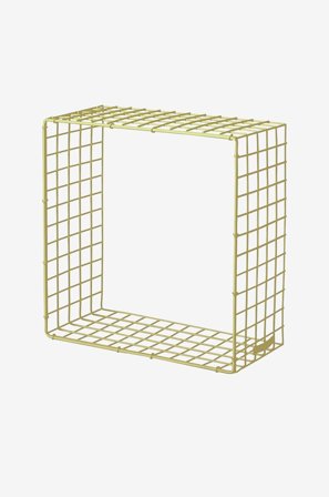 Loft24 - Seinähylly Metallinen Suuri Wire Square - Beige - Hyllyt & säilytys - - Homeroom