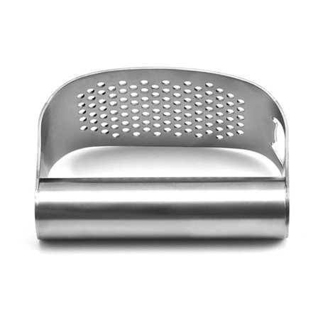 Hvidløgspresser i rustfrit stål, hakker, knuser, skrælleværktøj med oplukker, køkkenredskab