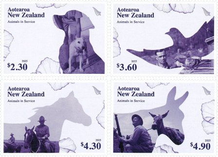 New Zealand - Dyr i tjeneste - Postfrisk sæt 4v
