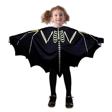 Kostyme Halloween Poncho Flaggermus Barn Størrelse M