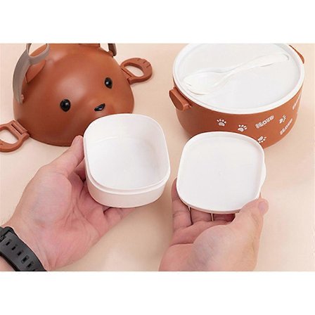 Stapelbar Bento Box Portabel Läcksäker Bento Box Japansk Stil Dubbelskikts Bento Box Rosa