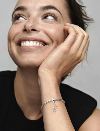 Pandora Stethoscope Sterling Silver Dangle With Clear Cubic Zirconia - Silver - ONE SIZE