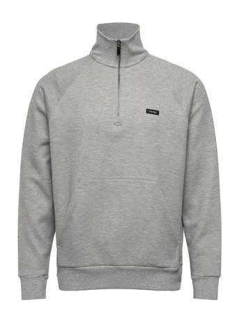 Modal Comfort High Neck Half Zip Sweatshirt Trøje Grå Calvin Klein