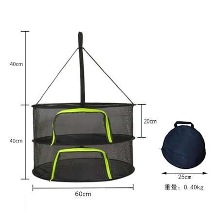 Gulvtørrer og damprenser tilbehør Urtetørringsstativ Hængende netmasketørrer Sammenklappelig med U-formede lynlåse, grydekrog, karabinhage og 