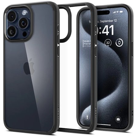 Spigen iPhone 15 Pro Cover Ultra Hybrid Matte Black