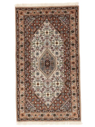 Hand Knotted Bidjar Indo Rug 92X162 Wool Brown/Black Small