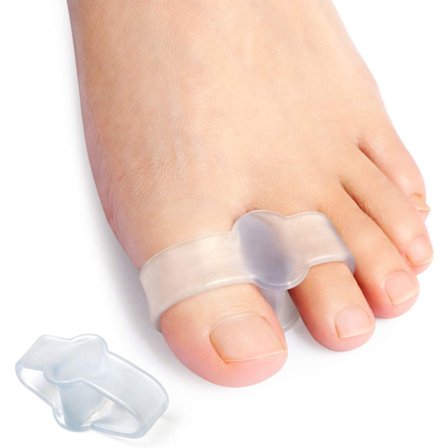 Gel Tåkorrigerer, 10 Pakke med Tåseparatorene med 2 Løkker, Stor Tåavstandsstykke for Hallux Valgus og Overlappende Tær