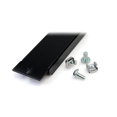 StarTech 1U Blanking Panel - Metal Rack Mount Filler Panel - for 19in Server Rack Enclosure or Cabinet - Steel - Black (BLANKB1) - tomt panel - 1U