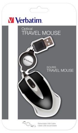 Verbatim Go Mini Optical Travel Mouse - mus - USB - svart