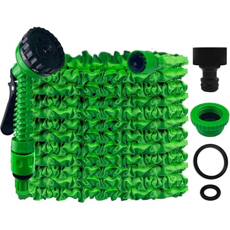 Udvidbar haveslange med 7 sprøjteindstillinger, fleksibel vandslange, let og nem at opbevare til vanding, have, vand